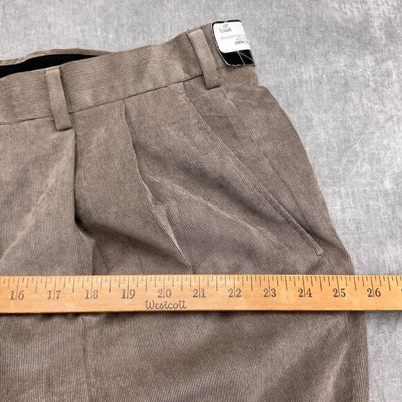 Jos A Bank Pants Men 42S Brown Corduroy Joseph Pleat‎  Classic Unhemmed NWT - Picture 6 of 12